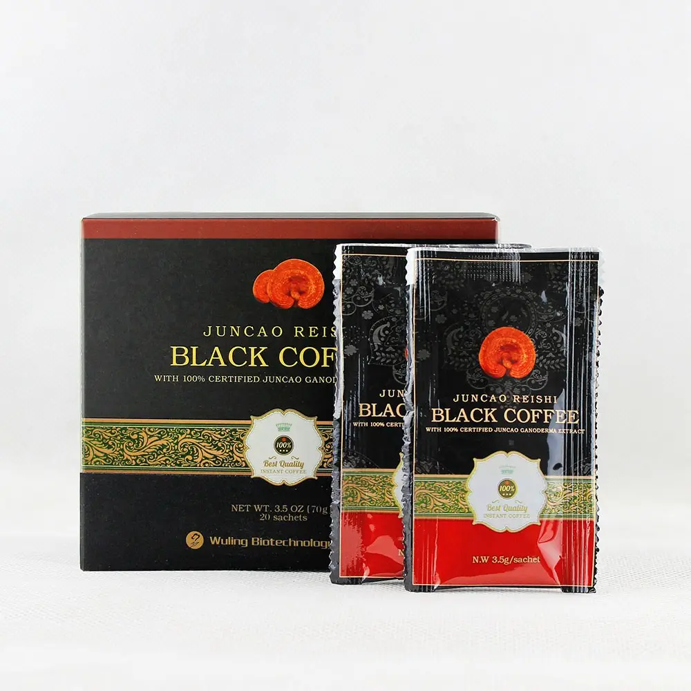 Venta al por mayor Gano Herbal Instant Black Coffee Powder 3 en 1 Café instantáneo
