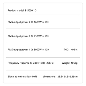 5000W Mono Class D <strong>Car</strong> <strong>Amplifier</strong> 1 Ohm Stable High Power Subwoofer Amp Aluminum Heatsink Crossover OEM ODM - Product Image 4