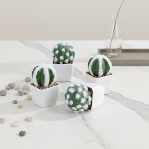 Maceta con Planta Artificial <span class=keywords><strong>de</strong></span> <span class=keywords><strong>Cactus</strong></span> Suculento Mini Realista Hecha a Mano Diseño Moderno para Navidad, Pascua y Año Nuevo Chino - Product Image 1