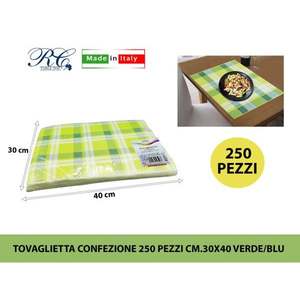 Pack of 250pcs 30x40 cm <b>Blue</b>/Green <b>Placemats</b> - Product Image 1