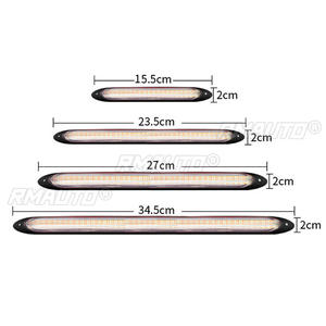 Accessoires de voiture, bande LED flexible 12V, clignotant jaune et blanc, éclairage diurne à défilement automatique pour phares, 2 pièces - Product Image 2