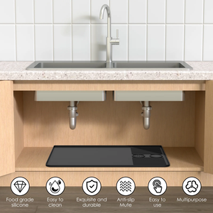 BPA Free Silicone Coffee <b>Mat</b> Non-Slip Raised Edges Countertop <b>Mat</b> for Cafe <b>Bar</b> Cabinet Kitchen Accessories - Product Image 6