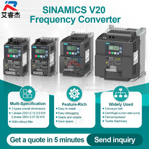 คอนเวอร์เตอร์ SINAMICS V20 VFD ของแท้ใหม่ 100% รุ่น 6SL3210-5BE17-5CV1 กำลังไฟ 0.75KW ไดรฟ์ปรับความถี่ 380-480V 3AC 3 เฟส สำหรับ Siemens - Product Image 3