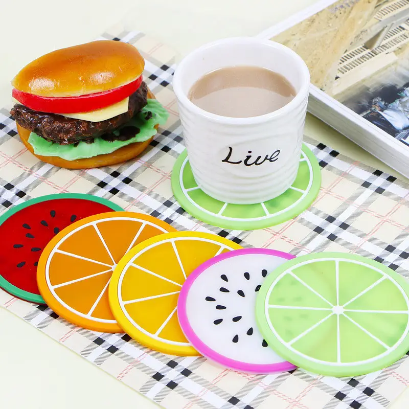 Trẻ Em Chiếc Đĩa Mat Màu Mềm Tròn Khuôn Lớn Lớn Silicone Coaster 2020 Tùy Chỉnh Trang Trí/Novelty Mats & Pads OPP Gói