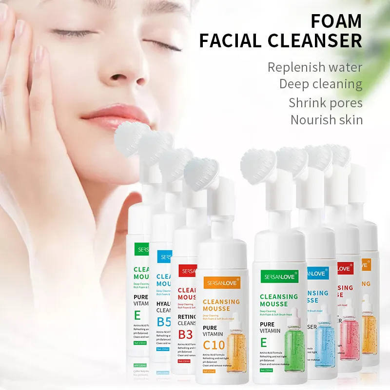sersanlove daily facial cleanser 3q beauty mousse facial foam perfect cleanser 24k gold facial cleanser