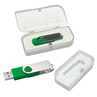 Memoria USB Giratoria con Logotipo Personalizado, Caja Transparente de PP, Multicolor, para Promociones Empresariales