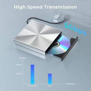 Grabadora de Blu-ray Externa USB3.0/Tipo-C Delgada para Portátil/Computadora de Escritorio - Lectura/Escritura de <span class=keywords><strong>CD</strong></span>/<span class=keywords><strong>DVD</strong></span>/BD - Product Image 5