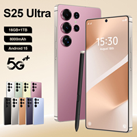 Teléfono Inteligente S25 Android 5G al por Mayor, Nuevo Diseño con Doble SIM 3G/4G, Resolución de Pantalla HD GSM, LTE Celular, Inglés