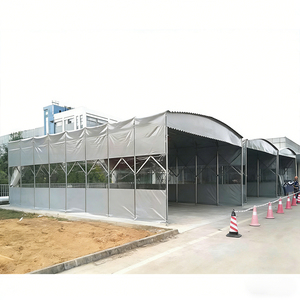 Abri coulissant mobile, auvent pliable rétractable - Tente télescopique en PVC pour entrepôts et garages - Product Image 2