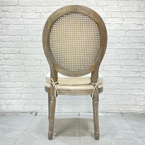 Chaise de salle à manger en bois de style français vintage avec coussin rétro, prix de gros pour salon, chambre, hôtel, appartement, usage de loisirs - Product Image 4