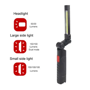 New Arrival Adjustable Emergency Torch Light Waterproof Cordless LED Rechargeable Inspection Lamp Magnet Working Light