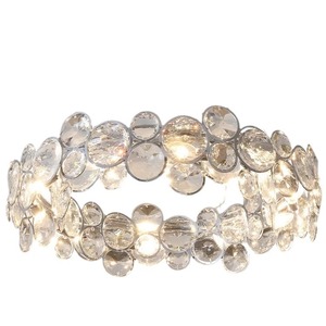 <span class=keywords><strong>Lustre</strong></span> en cristal en acier inoxydable de luxe léger, LED, hauteur réglable - Design moderne minimaliste à bulles pour salon et chambre principale - Product Image 5