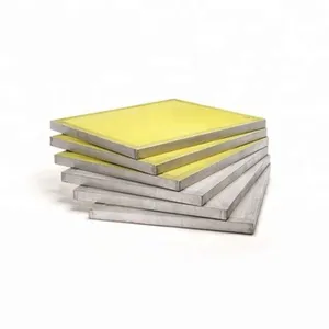 Padeen pencetakan layar sutra stensil aluminium warna putih/kuning bingkai cetak layar jala untuk mesin Printer layar