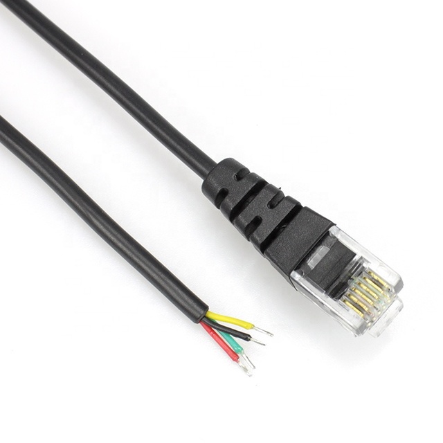Custom 6P4C RJ11 to Open Wire Extension Cable | ADSL Modem Telephone Line Converter | Industrial-Grade Shielded Wiring