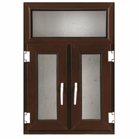 Ventanas de Upvc de estilo europeo, ventanas abatibles de Upvc con doble acristalamiento de color madera con aislamiento térmico y acústico