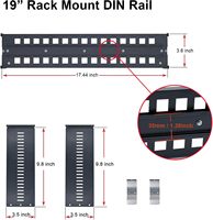 Kit de montage en rack DIN 19 pouces 2U réglable avec alliage d'aluminium haute résistance pour convertisseurs de médias industriels, commutateurs PoE