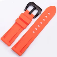 Bracelet de montre sportif en caoutchouc imperméable et respirant en silicone 22 24 26mm avec boucle à aiguille
