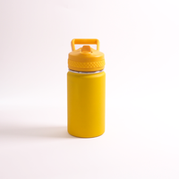Bouteille d'eau isotherme en acier inoxydable à double paroi de 12 oz, avec couvercle en silicone anti-fuite, personnalisable avec logo JH016, pour le sport, en gros