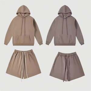 Conjunto de Sudadera con Capucha y Pantalones Deportivos Unisex 2025, Personalizados, de Alta Calidad, Transpirables, de Forro Polar, Poliéster/Algodón, con Bordado en Relieve, Sin Costuras, para Primavera - Product Image 2