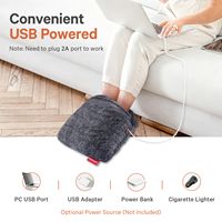 Chauffe-pieds confortable et doux avec chauffage électrique USB pour tous les types de personnes