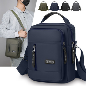 Men's Shoulder Bag Large Capacity Nylon Water Repellent Crossbody Bag Everyday Use - Product Image 1