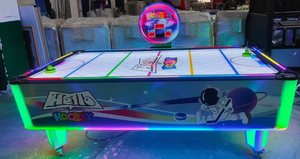 Máquina de Hockey de Aire Curva Operada con Monedas, Juego de Hockey de Aire para Interiores, Máquina de Juegos Arcade Operada con Monedas para Niños - Product Image 4