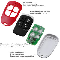 Télécommande universelle sans fil à code d'apprentissage HFY512C, puce RF, pour porte de garage automatique, 433,92 MHz, portée 30 m, piles AAA, 3 boutons, ABS