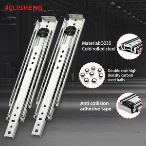 Drawer Slides AOLISHENG 500lb 220kg Hardware Ball Bearing Triple Extension Telescopic Camper Box With Handles Heavy Duty Drawer Slides Rails