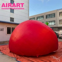 Pomme rouge gonflable de décoration extérieure de bâtiment de taille sur mesure, ballon gonflable de pomme chanceuse pour le festival de Noël