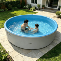 Piscine gonflable rectangulaire InflaToGo en PVC, 15 cm d'épaisseur, pliable, robuste, géante, taille personnalisée, pour usage extérieur et domestique