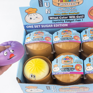 Juguetes de descompresión para niños, pequeños, con diseño de panecillo al vapor de cerdo a la barbacoa, de PU de rebote lento, con expresiones y música, bonitos. - Product Image 4
