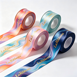 Cinta de Grosgrain de Poliéster/Algodón de 1-1/2 Pulgadas con Estampado de Lámina Dorada de una Cara OEKO-TEX RIBBON-factory - Product Image 4