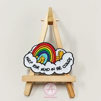 AoSheng Tissé Broderie Badge Patch Broderie Patchs Vêtements Chapeau Personnalisé Broderie Fer sur Patchs
