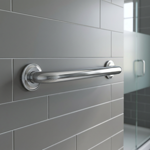 Barre d'appui murale en acier inoxydable 304, 32 pouces, chromée polie, antidérapante, pour salle de bain - Product Image 1