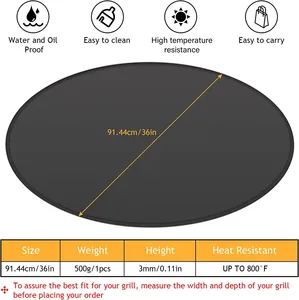 Estera de <span class=keywords><strong>chimenea</strong></span> debajo de la parrilla, cubierta y parrilla de Patio, parrilla de barbacoa, cubierta protectora de madera para césped - Product Image 4