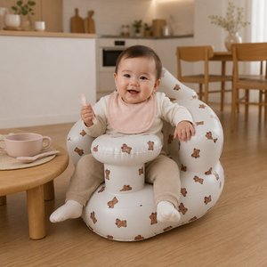 Silla Inflable Moderna para Niños Pequeños, Silla para Bebés con Bomba <span class=keywords><strong>de</strong></span> Aire Integrada, Sofá Portátil con Cabeza <span class=keywords><strong>de</strong></span> Oso para Aprender a Sentarse, para Dormitorio, Sala <span class=keywords><strong>de</strong></span> Estar - Product Image 3