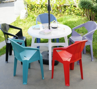 Chaise en polypropylène PP colorée, économique, moderne, avec dossier, pour jardin, mariage, café, salle à manger, restaurant, extérieur, robuste