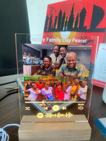 Support en bois écologique personnalisé de haute qualité avec acrylique UV pour plaque d'album musical, veilleuse 3D au design moderne