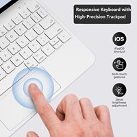 Clavier magnétique rétroéclairé LED avec pavé tactile multi-touch pour iPad Pro 11 Gen 1-4, iPad Air 11 pouces M4/M3/M2 et 10,9 4/5