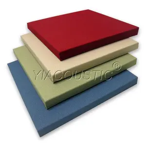 Soundproof Fireproof 50mm Thickness Fiberglass Wrapped with Fabric Wall Panel Sound Absorbing Fabric Wrapped Acoustic Panel