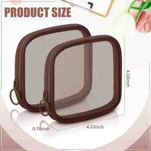 Sacs à maquillage girly 2025, grande capacité, sac cosmétique en seersucker, trousse de toilette, sac de voyage cosmétique transparent pour adolescentes - Product Image 2
