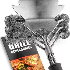 Thép không gỉ BBQ làm sạch bàn chải sứ gas than nướng Grate <span class=keywords><strong>scraper</strong></span> Bàn chải lông miễn phí an toàn phụ kiện nướng bàn chải - Product Image 1