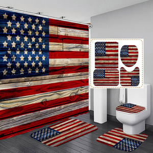 Cortina <span class=keywords><strong>de</strong></span> Ducha Patriótica con Diseño <span class=keywords><strong>de</strong></span> Bandera <span class=keywords><strong>Americana</strong></span> para el 4 <span class=keywords><strong>de</strong></span> Julio, Día <span class=keywords><strong>de</strong></span> la Independencia, Juego <span class=keywords><strong>de</strong></span> Cortinas para Baño con 12 Ganchos - Product Image 5
