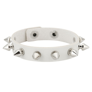 Pulsera <span class=keywords><strong>de</strong></span> Cuero <span class=keywords><strong>con</strong></span> Tachuelas <span class=keywords><strong>de</strong></span> Estilo Punk Europeo y Americano para Parejas, Pulsera Gótica <span class=keywords><strong>de</strong></span> Acero Inoxidable <span class=keywords><strong>con</strong></span> Cierre <span class=keywords><strong>de</strong></span> Hebilla - Product Image 2
