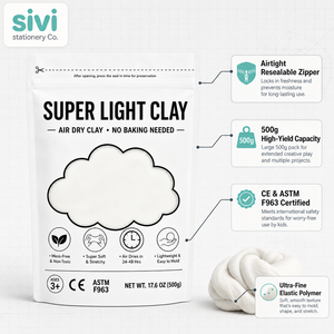 Argile super légère, pâte à modeler douce, slime, jouets éducatifs unisexes, kit de modelage à séchage à l'air libre, 500 g/sac - Product Image 1