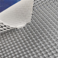 100% polyester noir et blanc nid d'abeille maille recyclé tricoté 3D Air Spacer Sandwich maille tissu pour chaussures