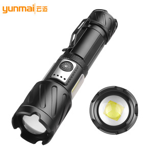 Linterna Yunmai Zoom XHP160 COB recargable tipo C, linterna Led de alta intensidad con modo de luz roja para uso en exteriores - Product Image 1