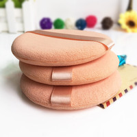 Offre Spéciale Latex Forme Ronde Foundation Puff Avec Ruban Cosmétique Visage Doux Houppette