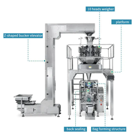 Machine à emballer automatique à grande vitesse pour pesage d'aliments pour snacks et oreiller de forme verticale sous azote et forme scellée croustilles