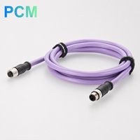 Cable de Extensión Profibus M12 Código B de 5 Pines Macho a Hembra, Cable Conector de Red Fieldbus para Automatización Industrial, Sensor y Actuador